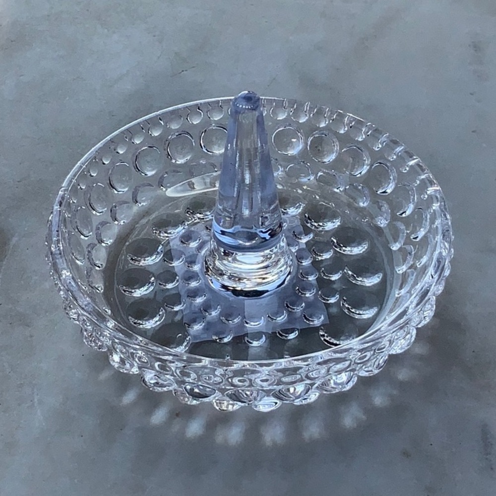 GODINGER STUIO CRYSTAL RING HOLDER DOTS ROUND NEW